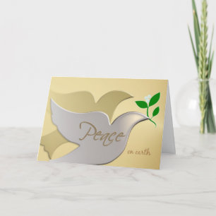 Weltfrieden - eleganter Feiertag ChristmasCard Feiertagskarte