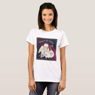Weltfrieden-Engels-Schäfer u. Lämmer T-Shirt