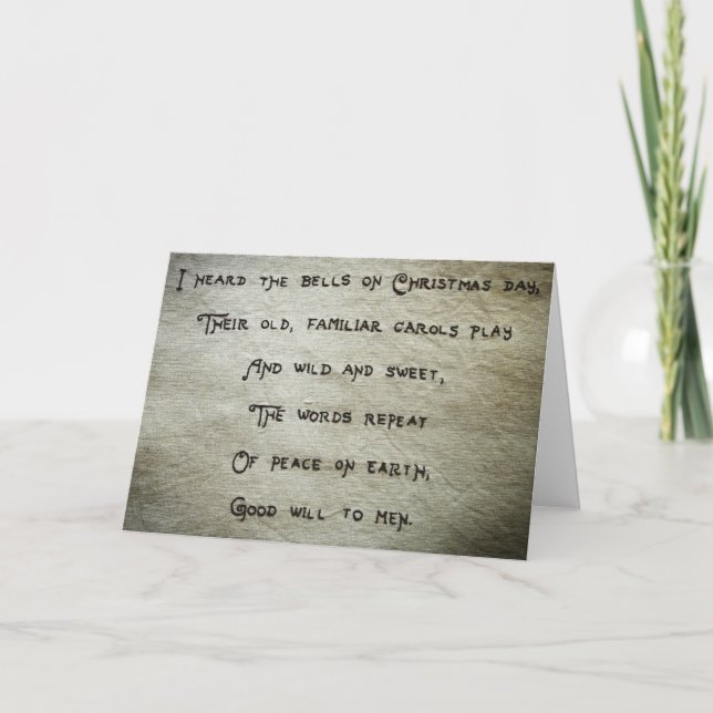 Weltfrieden Feiertagskarte (Vorderseite)