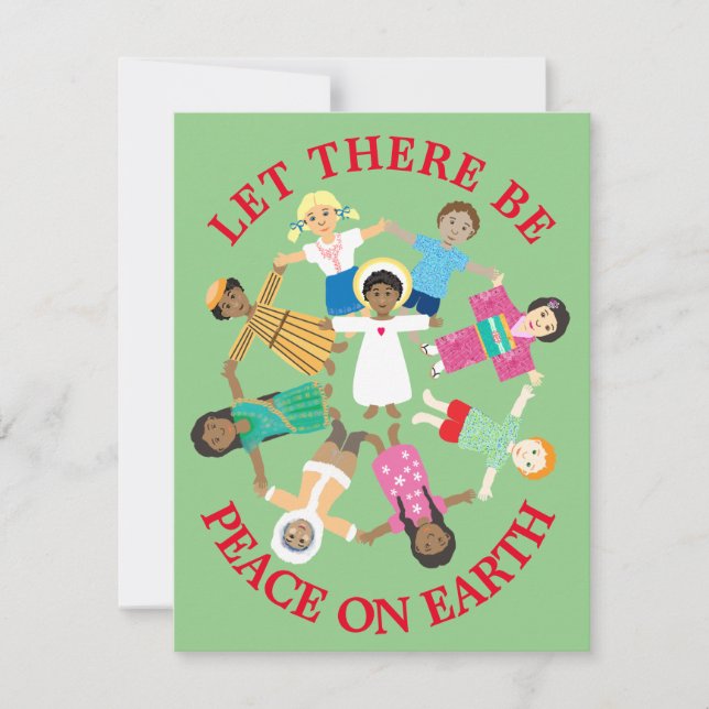 Weltfrieden Feiertagskarte (Vorderseite)