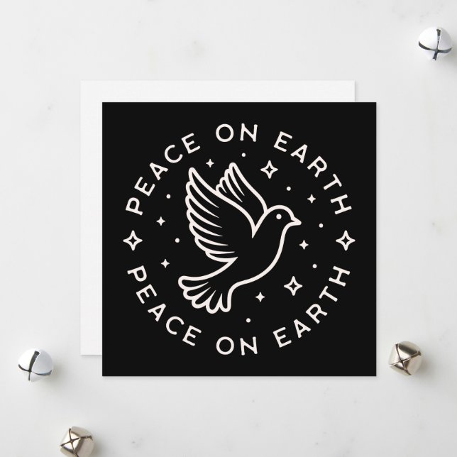 Weltfrieden Feiertagskarte (Vorderseite/Rückseite Beispiel)