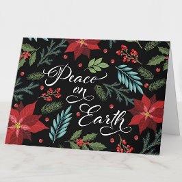 Weltfrieden Floral Holiday Card Feiertagskarte