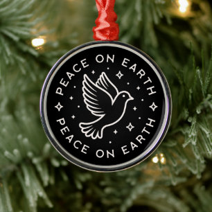Weltfrieden Frieden friedlich wünscht Weihnachten Ornament Aus Metall
