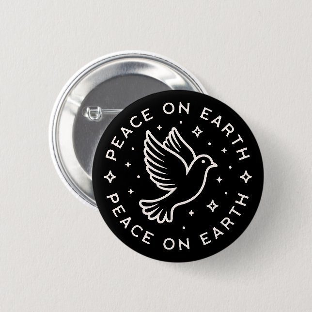 Weltfrieden-Friedensstifter Button (Vorne & Hinten)
