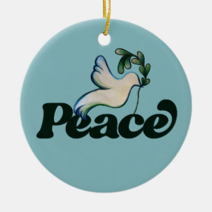Weltfrieden Friedliches Weltdesign Keramik Ornament