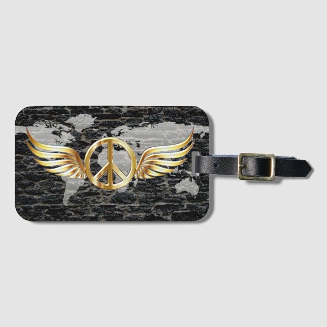 Weltfrieden Gepäckanhänger (Vorderseite (Horizontal))