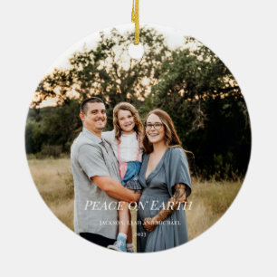 Weltfrieden gesteinigtes Glas Dose Weihnachtsdesig Keramik Ornament