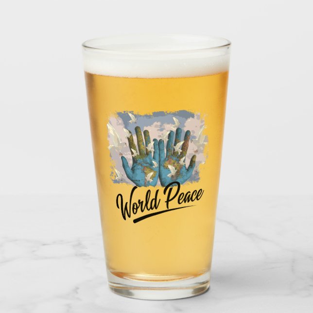 Weltfrieden Glas (Vorne (Gefüllt))
