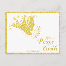 Weltfrieden Gold Dove White Christmas