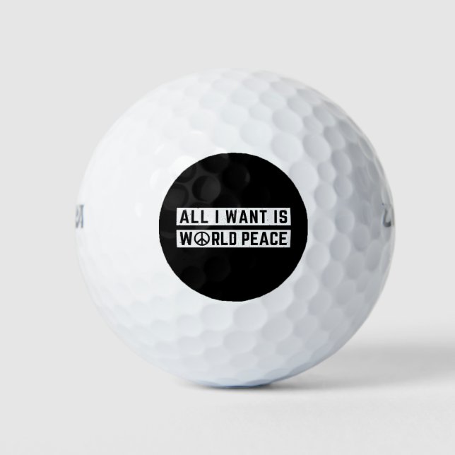 Weltfrieden Golfball (Vorderseite)