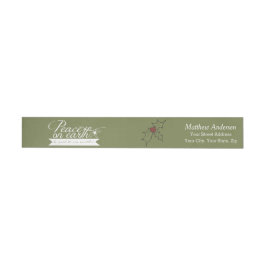 Weltfrieden Holiday Wraparound Adressetikett