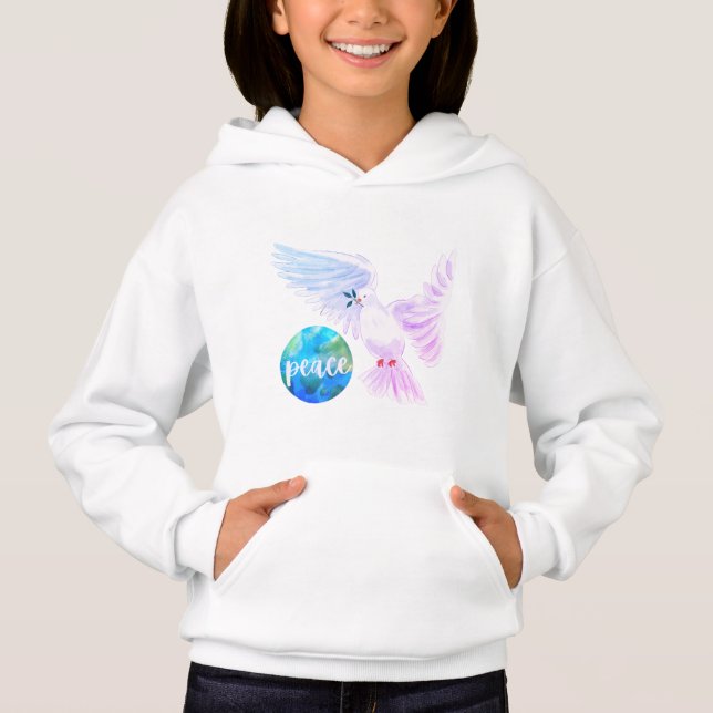 Weltfrieden Hoodie (Vorderseite)