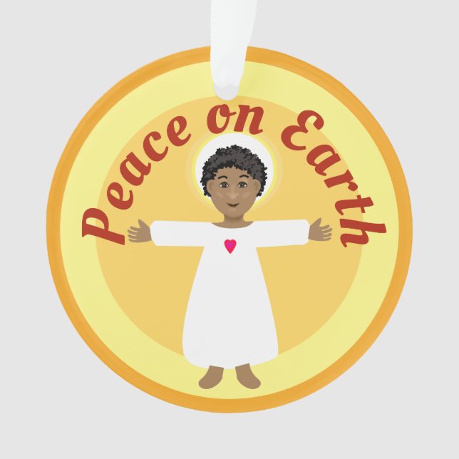 Weltfrieden Jesus und die Kinder der Welt Ornament (Vorderseite)