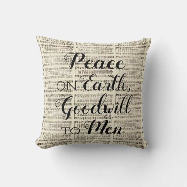 Weltfrieden Kissen (Vorderseite)