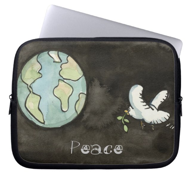Weltfrieden Laptop Sleeve (Vorderseite)