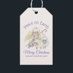 Weltfrieden Merry Christmas Angel Shepherd Geschenkanhänger<br><div class="desc">Ein süß-pastoraler Geschenktag. Entworfen mit einem ruhigen Engel mit gelben Flügeln,  die einen Hirtenkräcker halten. Sehen Sie über 2 niedliche Lämmer. Im Text steht: Weltfrieden,  frohe Weihnachten und dein personalisierter Name.</div>