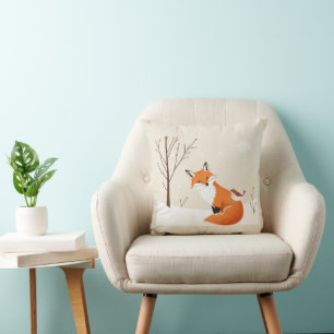 Weltfrieden Minimalistisch Fox Bird Niedlicher Tie Kissen