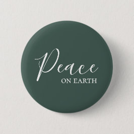 Weltfrieden | Minimalistischer Grüner Urlaub Button