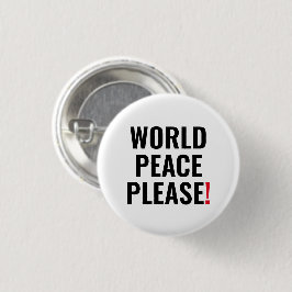 Weltfrieden mit weißem schwarzem Text Button