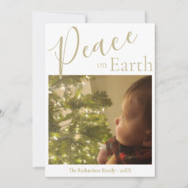 Weltfrieden Modern Simple Gold Foto Weihnachten