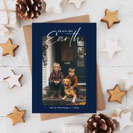 Weltfrieden Navi Blue Dog Kinder Foto Weihnachten