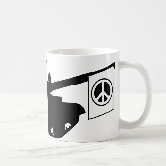Weltfrieden! Nicht Krieg Kaffeetasse (Rechts)