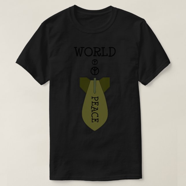 Weltfrieden ohne Krieg T-Shirt (Design vorne)