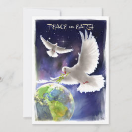 Weltfrieden. Peace Docks Flat Holiday Card Feiertagskarte