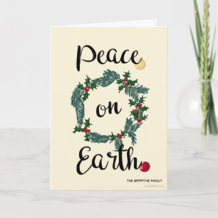 Weltfrieden. Personalisierbar Feiertagskarte