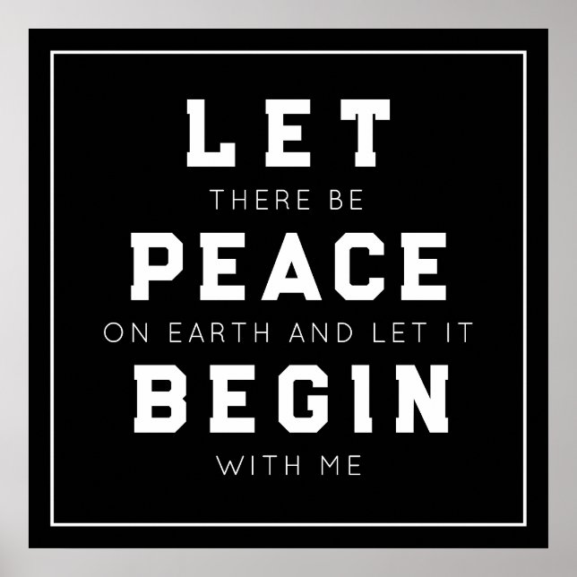 Weltfrieden Poster (Vorne)