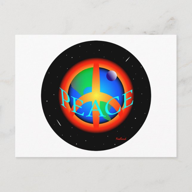 WELTFRIEDEN POSTKARTE (Vorderseite)