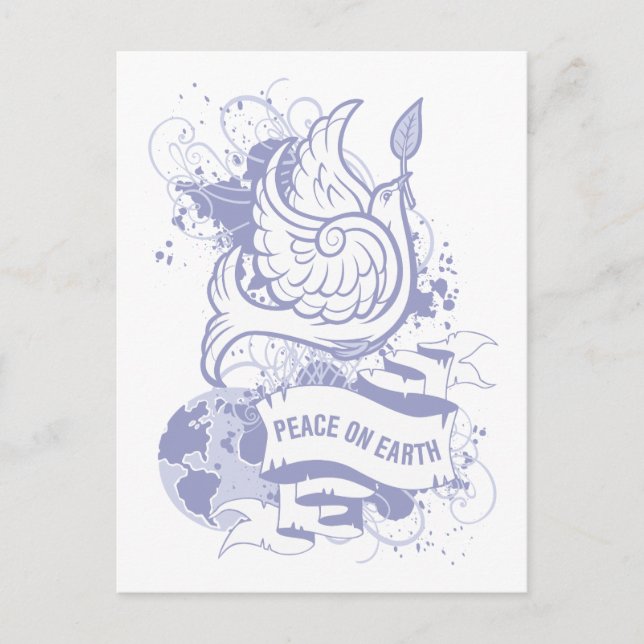 Weltfrieden Postkarte (Vorderseite)