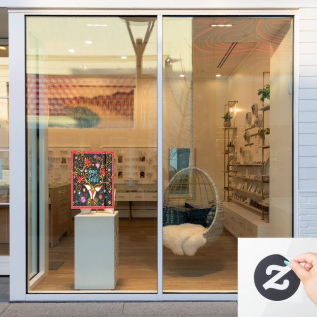 Weltfrieden Reindee! "Inspirivity"-Fensterheber Fensteraufkleber (Schaufenster)