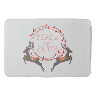 Weltfrieden Reindeer Holiday Badematte