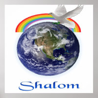 Weltfrieden Shalom Poster