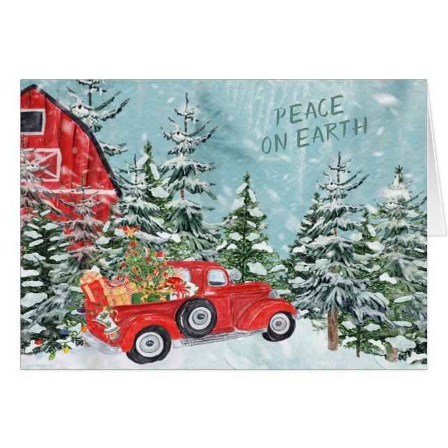 Weltfrieden Snow Winter Landlärm Weihnachten (Vorderseite (Horizontal))