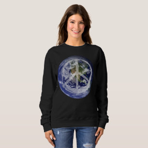 Weltfrieden Space Peace Symbol signalisiert Anti-K Sweatshirt