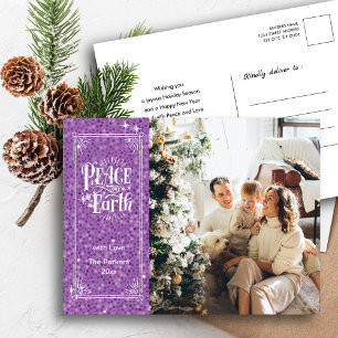 Weltfrieden Sparkling Lila Glitzer Weihnachten