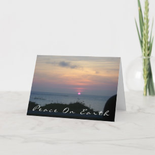 Weltfrieden Sunset Feiertagskarte