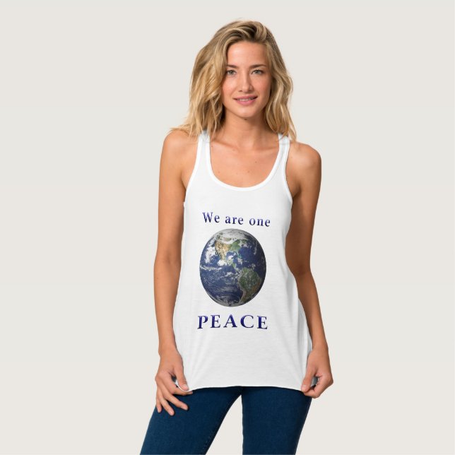 Weltfrieden Tank Top (Vorderseite Vollansicht)