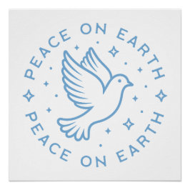 Weltfrieden taub blaue Ästhetik christlich Poster