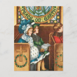 Weltfrieden-Vintage Weihnachtspostkarte Feiertagspostkarte