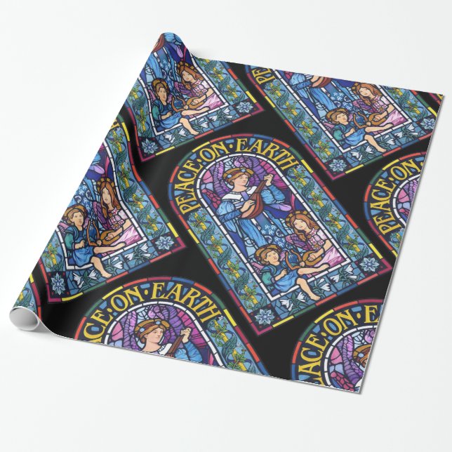 Weltfrieden Vorrasaelitfarbenes Glas Geschenkpapier (Ungerollt)