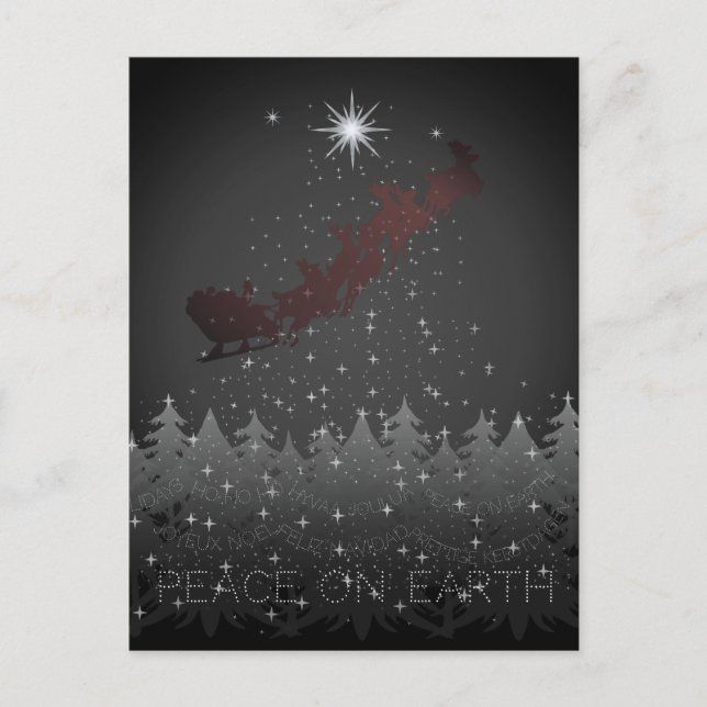 Weltfrieden Weihnachten Abend Stars Santa's Schlit (Vorderseite)