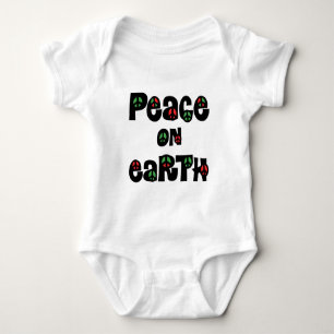 Weltfrieden Weihnachten Baby Strampler