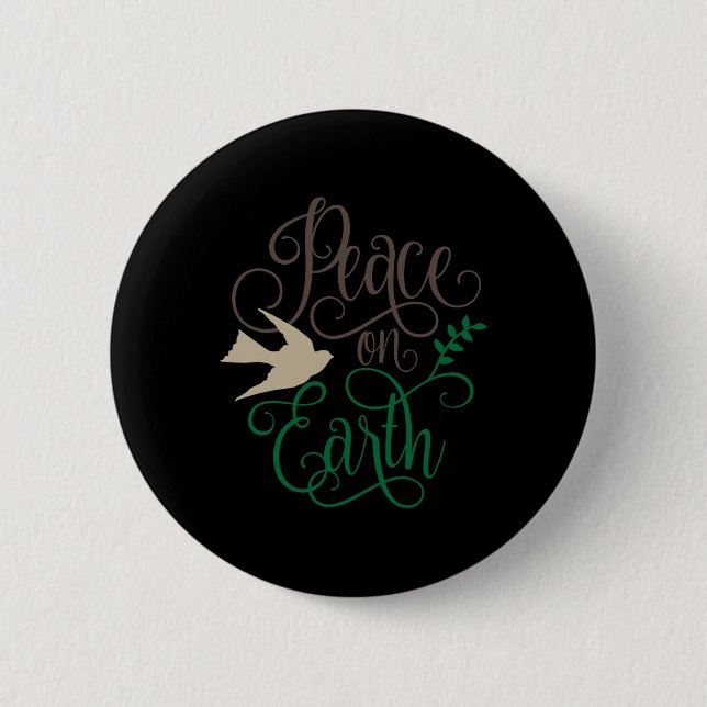 Weltfrieden Weihnachten Button (Vorderseite)
