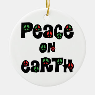 Weltfrieden Weihnachten Keramik Ornament