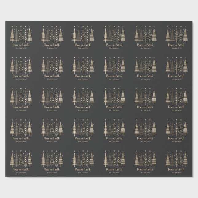 Weltfrieden Weihnachten Minimalistisch Geschenkpapier (Flach)