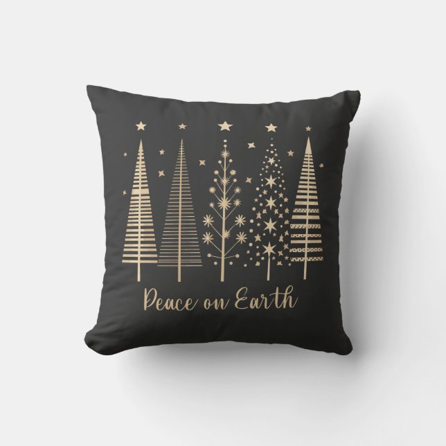 Weltfrieden Weihnachten Minimalistisch Kissen (Vorderseite)