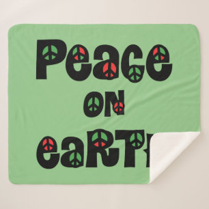 Weltfrieden Weihnachten Sherpadecke